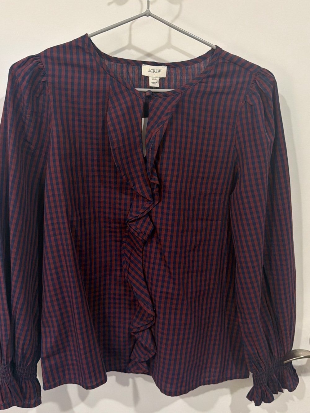J. Crew Plaid Blouse. New with tags